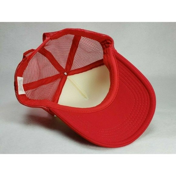 Sucktown Alaska (C.Dirkes) RED Mesh Foam Trucker Hat Rope 5-Panel Snap Back Cap - Picture 6 of 7